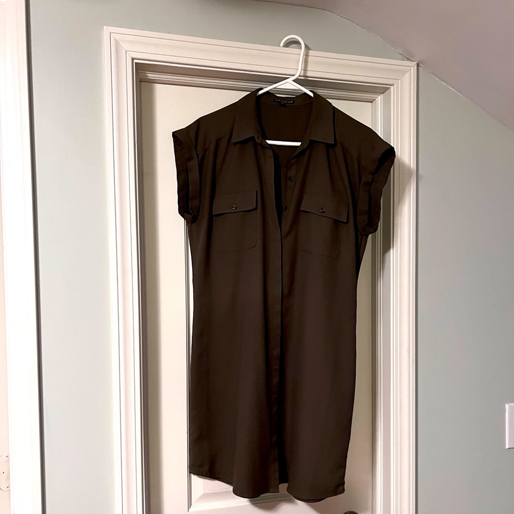 Portofino Olive Green Shirt Dress